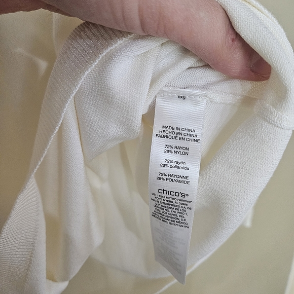 Chico’s Ivory Turtleneck Sweater NWT – Size 1 (M/L) – Cream Knit Pullover - Picture 5 of 7